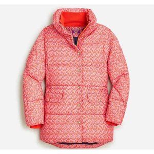 J Crew Chateau Puffer Parka Coat Liberty Print Size XS New